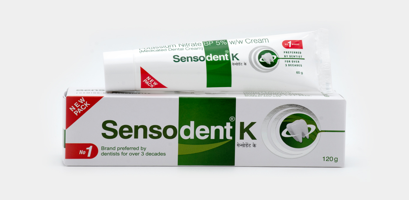 Sensodent KF toothpaste tube and box showcasing Sensodent KF toothpaste tube and box showcasing effective relief for sensitive teeth