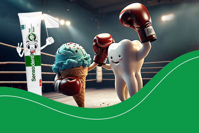 Does ice cream trigger tooth sensitivity, and how can I quickly relieve it?